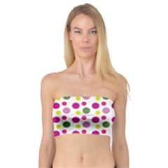 Polka Dot Purple Green Yellow Bandeau Top by Mariart