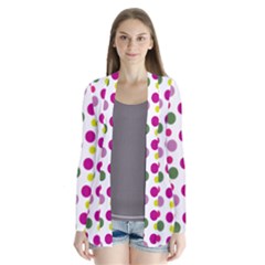 Polka Dot Purple Green Yellow Cardigans by Mariart