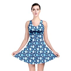 Polka Dot Blue Reversible Skater Dress by Mariart