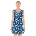 Polka Dot Blue V-Neck Sleeveless Skater Dress View2