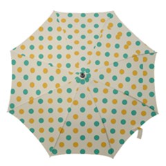 Polka Dot Yellow Green Blue Hook Handle Umbrellas (small)