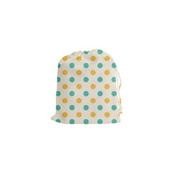 Polka Dot Yellow Green Blue Drawstring Pouches (xs)  by Mariart