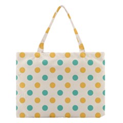 Polka Dot Yellow Green Blue Medium Tote Bag by Mariart