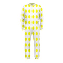 Polka Dot Yellow White Onepiece Jumpsuit (kids) by Mariart