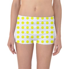 Polka Dot Yellow White Boyleg Bikini Bottoms by Mariart