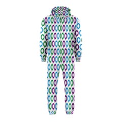 Polka Dot Like Circle Purple Blue Green Hooded Jumpsuit (kids) by Mariart