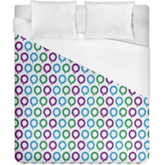 Polka Dot Like Circle Purple Blue Green Duvet Cover (california King Size) by Mariart