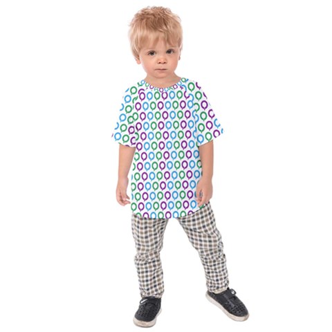 Polka Dot Like Circle Purple Blue Green Kids  Raglan Tee by Mariart