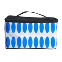 Polka Dots Blue White Cosmetic Storage Case by Mariart