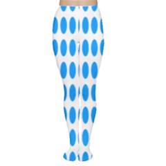 Polka Dots Blue White Women s Tights by Mariart