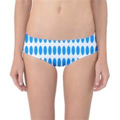 Polka Dots Blue White Classic Bikini Bottoms by Mariart