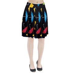 Rain Shoe Boots Blue Yellow Pink Orange Black Umbrella Pleated Skirt by Mariart