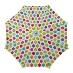 Polka Dot Yellow Green Blue Pink Purple Red Rainbow Color Golf Umbrellas by Mariart