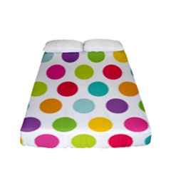 Polka Dot Yellow Green Blue Pink Purple Red Rainbow Color Fitted Sheet (full/ Double Size) by Mariart