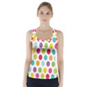 Polka Dot Yellow Green Blue Pink Purple Red Rainbow Color Racer Back Sports Top View1