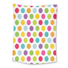 Polka Dot Yellow Green Blue Pink Purple Red Rainbow Color Medium Tapestry by Mariart