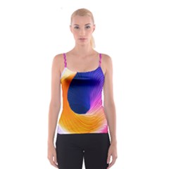 Wave Waves Chefron Color Blue Pink Orange White Red Purple Spaghetti Strap Top by Mariart