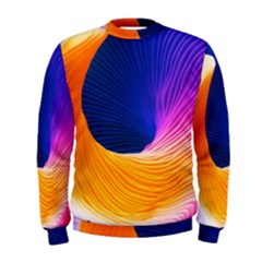 Wave Waves Chefron Color Blue Pink Orange White Red Purple Men s Sweatshirt by Mariart