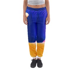 Wave Waves Chefron Color Blue Pink Orange White Red Purple Women s Jogger Sweatpants