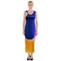 Wave Waves Chefron Color Blue Pink Orange White Red Purple Fitted Maxi Dress View1