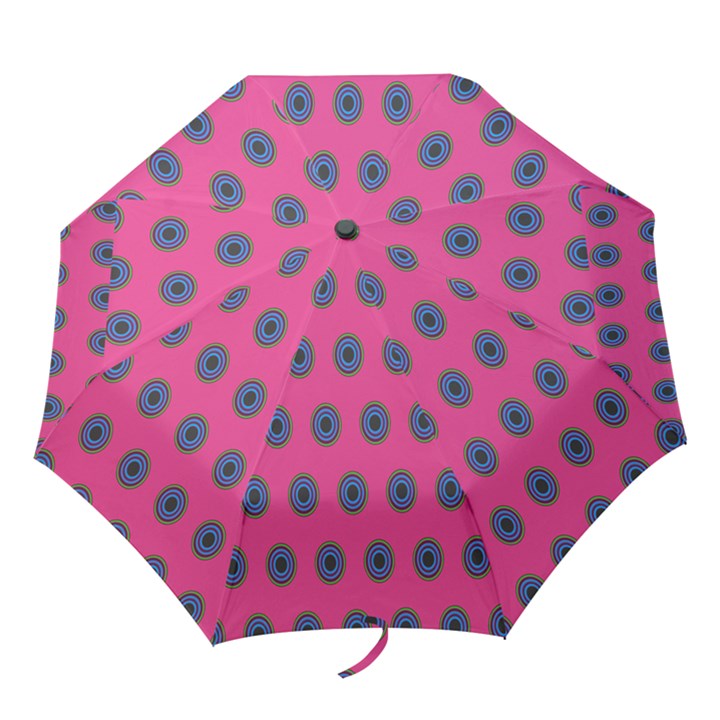 Polka Dot Circle Pink Purple Green Folding Umbrellas