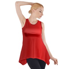 Red Gradient Fractal Backgroun Side Drop Tank Tunic by Simbadda