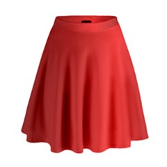 Red Gradient Fractal Backgroun High Waist Skirt by Simbadda