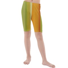 Colorful Citrus Colors Striped Background Wallpaper Kids  Mid Length Swim Shorts by Simbadda