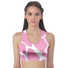 Baby Pink Girl Pattern Colorful Background Sports Bra by Simbadda