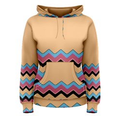 Chevrons Patterns Colorful Stripes Background Art Digital Women s Pullover Hoodie by Simbadda