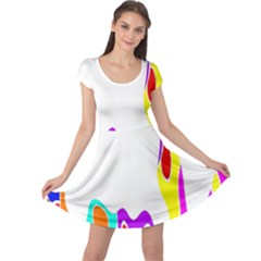 Simple Abstract With Copyspace Cap Sleeve Dresses by Simbadda