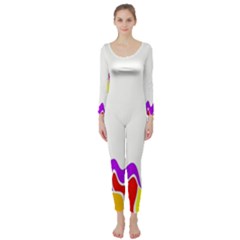 Simple Abstract With Copyspace Long Sleeve Catsuit by Simbadda