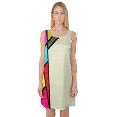 Digitally Created Abstract Page Border With Copyspace Sleeveless Satin Nightdress by Simbadda