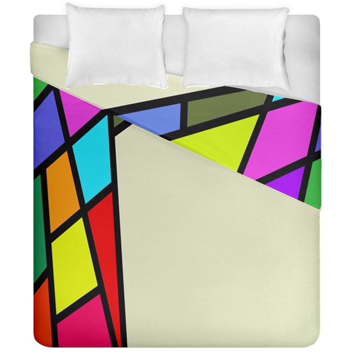 Digitally Created Abstract Page Border With Copyspace Duvet Cover Double Side (California King Size)