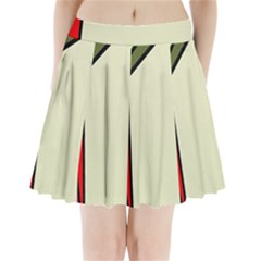 Digitally Created Abstract Page Border With Copyspace Pleated Mini Skirt by Simbadda