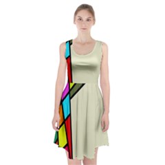 Digitally Created Abstract Page Border With Copyspace Racerback Midi Dress by Simbadda