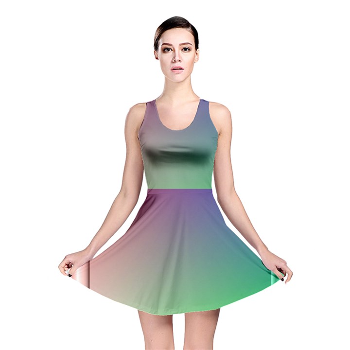 3d Rgb Glass Frame Reversible Skater Dress