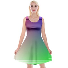 3d Rgb Glass Frame Reversible Velvet Sleeveless Dress by Simbadda