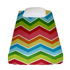 Colorful Background Of Chevrons Zigzag Pattern Fitted Sheet (single Size) by Simbadda