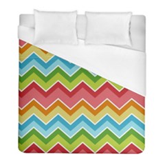 Colorful Background Of Chevrons Zigzag Pattern Duvet Cover (full/ Double Size) by Simbadda