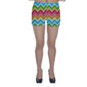 Colorful Background Of Chevrons Zigzag Pattern Skinny Shorts View1