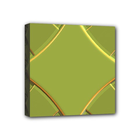 Fractal Green Diamonds Background Mini Canvas 4  X 4  by Simbadda