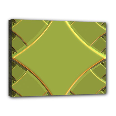 Fractal Green Diamonds Background Canvas 16  X 12  by Simbadda