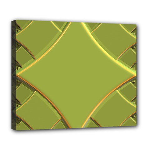 Fractal Green Diamonds Background Deluxe Canvas 24  X 20   by Simbadda