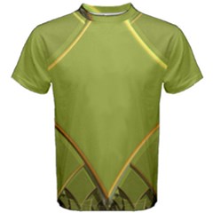 Fractal Green Diamonds Background Men s Cotton Tee by Simbadda