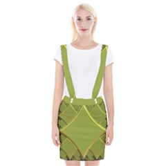 Fractal Green Diamonds Background Suspender Skirt