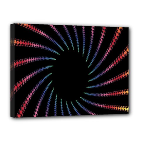 Fractal Black Hole Computer Digital Graphic Canvas 16  X 12  by Simbadda