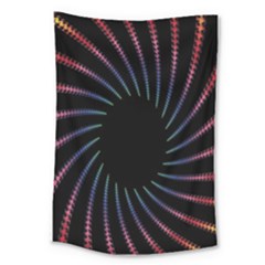 Fractal Black Hole Computer Digital Graphic Large Tapestry by Simbadda