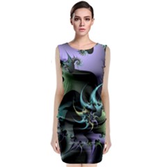 Fractal Image With Sharp Wheels Classic Sleeveless Midi Dress by Simbadda