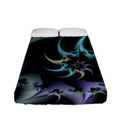 Fractal Image With Sharp Wheels Fitted Sheet (full/ Double Size) by Simbadda